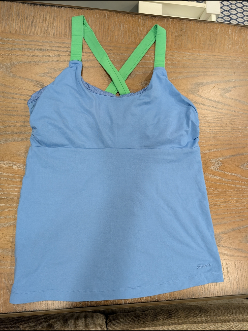 Patagonia Blue Active Tank W/ Built-in Shelf Bra (L)